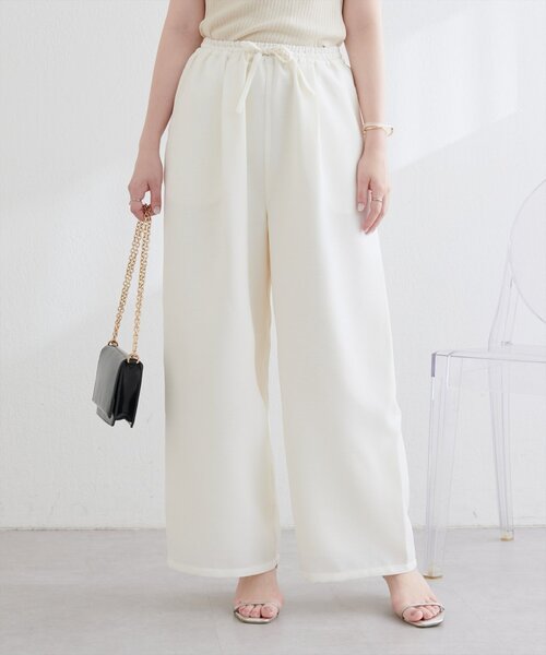 イージーウエストワイドパンツ（その他パンツ）｜natural couture