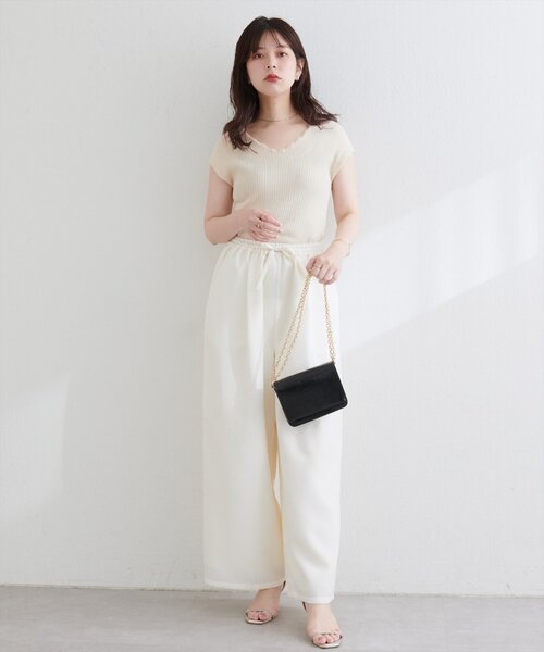 イージーウエストワイドパンツ（その他パンツ）｜natural couture