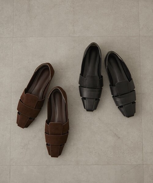 Omekashi（オメカシ）の「グルカフラットミュール（パンプス・レディース・ブラック/ブラウン・SMALL/LARGE/MEDIUM）」の15枚目の写真