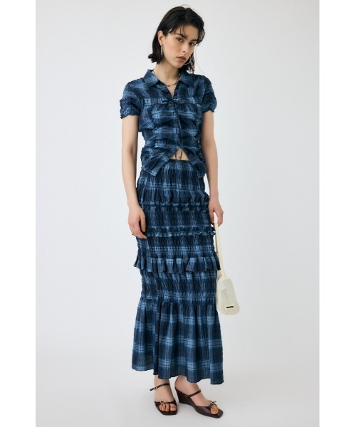 ブラウス シャツ 「セットアップ対応」SHIRRING RIBBON シャツ レディース MOUSSY ブラウス シャツ 「セットアップ対応」SHIRRING RIBBON