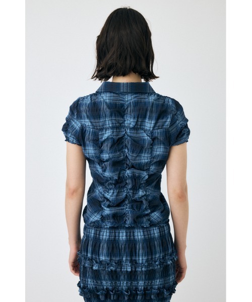 セットアップ対応】SHIRRING RIBBON シャツ（シャツ/ブラウス