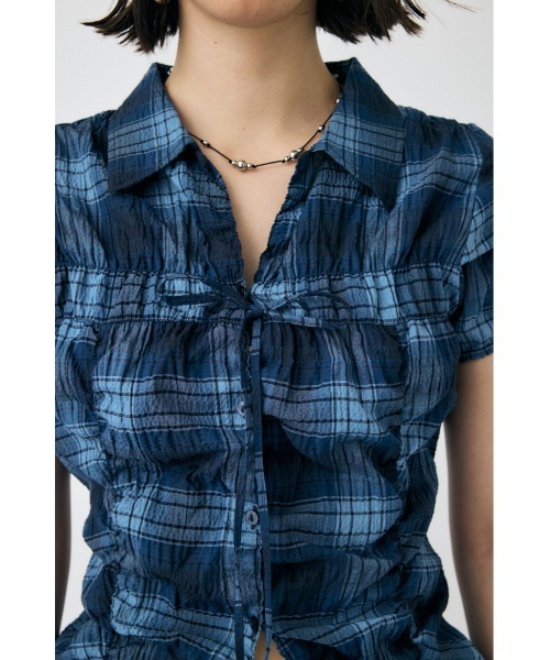 MOUSSY トップス SHIRRING RIBBON シャツ MOUSSY | SHIRRING RIBBON シャツ (シャツ・ブラウス ) |SHEL