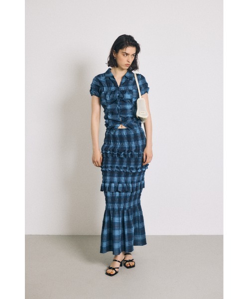 ブラウス シャツ 「セットアップ対応」SHIRRING RIBBON シャツ レディース セットアップ対応】SHIRRING RIBBON シャツ（シャツ/ブラウス