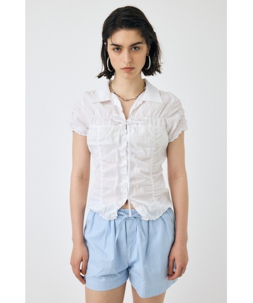 MOUSSY SHIRRING RIBBON シャツ moussy MOUSSY | SHIRRING RIBBON シャツ (シャツ・ブラウス ) |SHEL