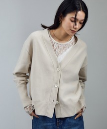 Vネックカーディガン-CreamyCotton /クリーミーコットン-