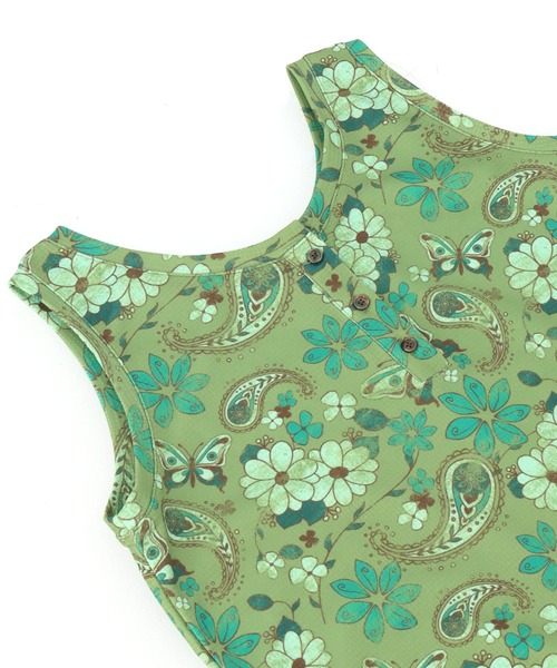 anap mimpi（アナップミンピ）の「レトロフラワー ワッフル ヘンリーネック ロング ワンピース（ワンピース・レディース・オレンジ/ミント・FREE）」の8枚目の写真