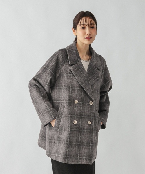 セール】軽やかストレッチ襟2WAYミドルコート/499658（チェスター