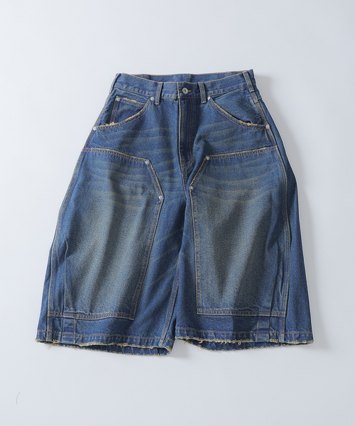 JOURNAL STANDARD(ジャーナルスタンダード)の「ダブル ニー バギー ショーツ(その他パンツ・メンズ・ブラック/ブルー系その他・MEDIUM/LARGE)」の1枚目の写真