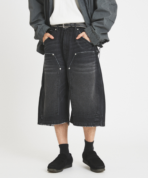 JOURNAL STANDARD(ジャーナルスタンダード)の「ダブル ニー バギー ショーツ(その他パンツ・メンズ・ブラック/ブルー系その他・MEDIUM/LARGE)」の5枚目の写真