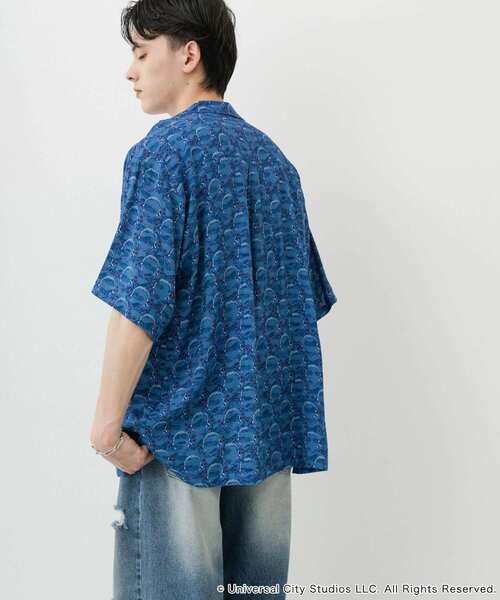 SENSE OF PLACE by URBAN RESEARCH（センスオブプレイスバイアーバンリサーチ）の「『別注』JAWS×SENSE OF PLACE　総柄オープンカラーシャツ（シャツ/ブラウス・メンズ・アイボリー/ブルー/グリーン・MEDIUM/LARGE）」の22枚目の写真