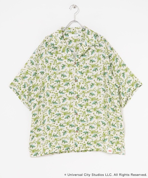 SENSE OF PLACE by URBAN RESEARCH（センスオブプレイスバイアーバンリサーチ）の「『別注』JAWS×SENSE OF PLACE　総柄オープンカラーシャツ（シャツ/ブラウス・メンズ・アイボリー/ブルー/グリーン・MEDIUM/LARGE）」の15枚目の写真