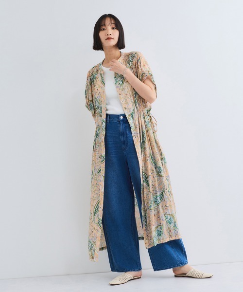 VICKY（ビッキー）の「ペイズリーガラスモックシャツワンピース≪手洗い可能≫（シャツワンピース・レディース・ベージュ系その他/ブラック系その他・M）」の13枚目の写真