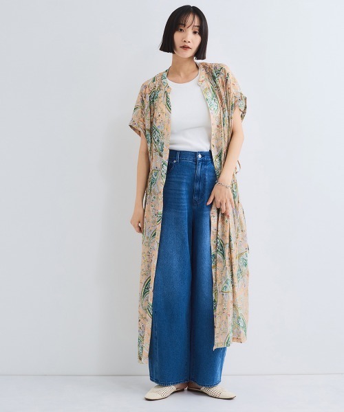 VICKY（ビッキー）の「ペイズリーガラスモックシャツワンピース≪手洗い可能≫（シャツワンピース・レディース・ベージュ系その他/ブラック系その他・M）」の15枚目の写真