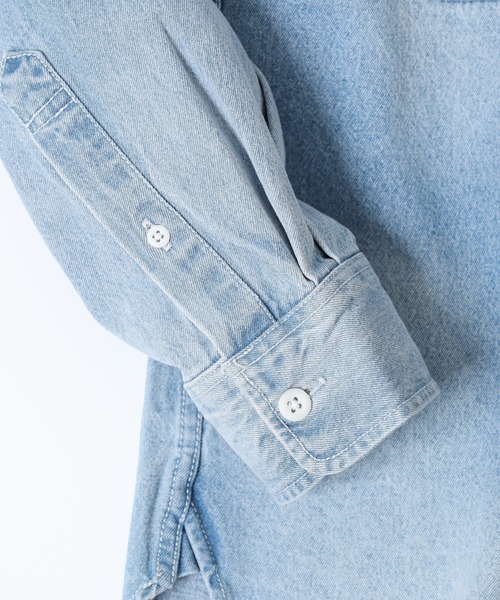 GERRY(ジェリー)の「GERRY ビッグシルエット デニム ワーク 長袖 シャツ(シャツ/ブラウス・メンズ・ネイビー/ブルー・L/LL/M)」の12枚目の写真