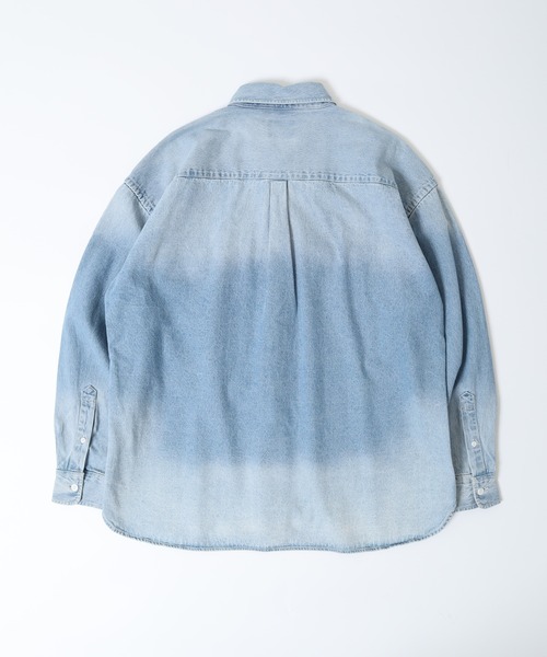 GERRY(ジェリー)の「GERRY ビッグシルエット デニム ワーク 長袖 シャツ(シャツ/ブラウス・メンズ・ネイビー/ブルー・L/LL/M)」の13枚目の写真