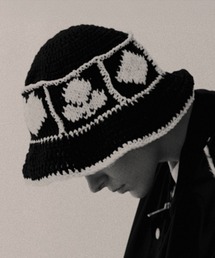 DISCOVERED | mko13027-PLAYCARD CROCHET HAT ニットハット(DC-SS26-A-01)(ハット)