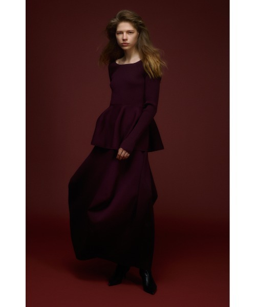 AZUL by MOUSSY PLUSコクーンパターンニットスカート AZUL BY MOUSSY | 【PLUS】コクーンパターンニットスカート (スカート