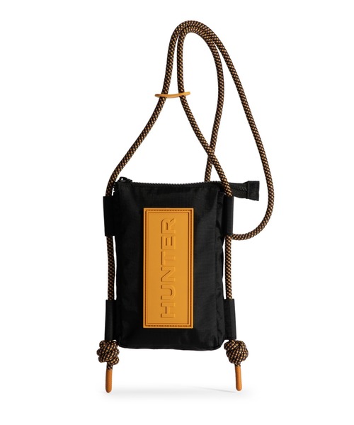 HUNTER(ハンター)の「トラベル リップストップ リサイクル ナイロン フォンポーチ(ボディバッグ/ウエストポーチ・レディース・パープル/ブラック・ONE)」の2枚目の写真