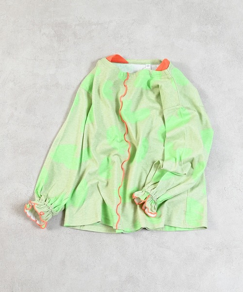 MARKEY'S（マーキーズ）の「総柄フレアスリーブカットソー（Tシャツ/カットソー・キッズ・パープル系その他/ライトグリーン/チャコール・80/90/100/110/120/130/140/150）」の16枚目の写真