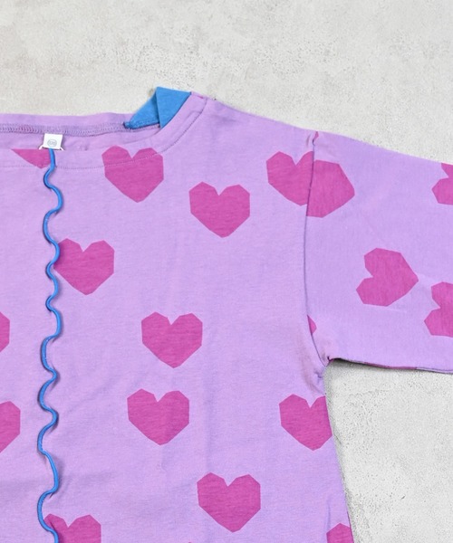 MARKEY'S（マーキーズ）の「総柄フレアスリーブカットソー（Tシャツ/カットソー・キッズ・パープル系その他/ライトグリーン/チャコール・80/90/100/110/120/130/140/150）」の12枚目の写真