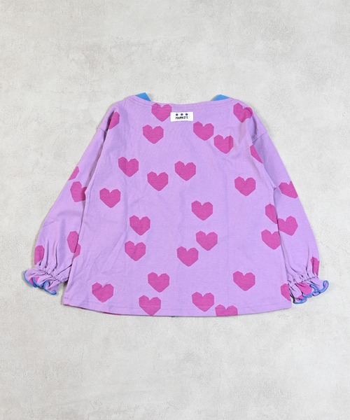 MARKEY'S（マーキーズ）の「総柄フレアスリーブカットソー（Tシャツ/カットソー・キッズ・パープル系その他/ライトグリーン/チャコール・80/90/100/110/120/130/140/150）」の14枚目の写真