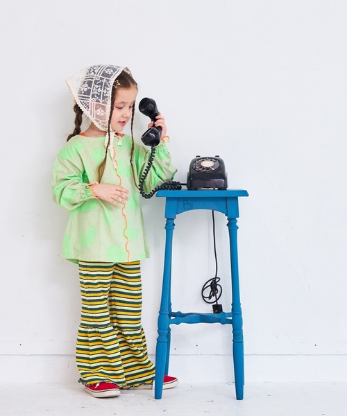 MARKEY'S（マーキーズ）の「総柄フレアスリーブカットソー（Tシャツ/カットソー・キッズ・パープル系その他/ライトグリーン/チャコール・80/90/100/110/120/130/140/150）」の20枚目の写真