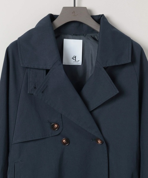 eL（エル）の「【eL】Short Trench Coat/586796（トレンチコート・レディース・ネイビー/ダークベージュ・FREE）」の21枚目の写真