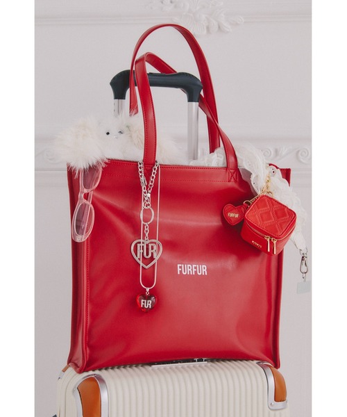 FURFUR（ファーファー）の「【USAGI ONLINE/ZOZOTOWN限定】ファスナー付きキャリーオントートバッグ（トートバッグ・レディース・アイボリー/ブラック/イエロー/レッド/ピンク/ライトブルー/ネイビー/グリーン/ブラウン/ラベンダー・F）」の10枚目の写真