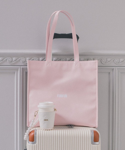 FURFUR（ファーファー）の「【USAGI ONLINE/ZOZOTOWN限定】ファスナー付きキャリーオントートバッグ（トートバッグ・レディース・アイボリー/ブラック/イエロー/レッド/ピンク/ライトブルー/ネイビー/グリーン/ブラウン/ラベンダー・F）」の9枚目の写真