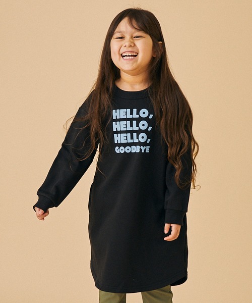 FOV（フォブ）の「フォブ HELLO スウェットワンピース（ワンピース・キッズ・チャコールグレー/アッシュグレー/ブラック・XL/L/M/S）」の2枚目の写真