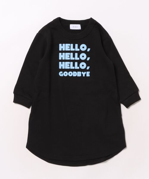 FOV（フォブ）の「フォブ HELLO スウェットワンピース（ワンピース・キッズ・チャコールグレー/アッシュグレー/ブラック・XL/L/M/S）」の5枚目の写真