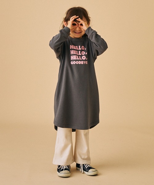 FOV（フォブ）の「フォブ HELLO スウェットワンピース（ワンピース・キッズ・チャコールグレー/アッシュグレー/ブラック・XL/L/M/S）」の12枚目の写真