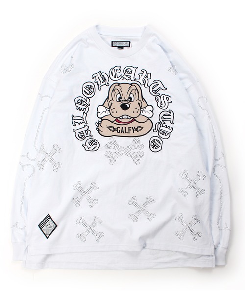 GALFY(ガルフィー)の「【GALFY/ガルフィー】ピカピカ骨骨ロンTee(Tシャツ/カットソー・メンズ・ブラック/ホワイト/グレイッシュベージュ・XL/L/M)」の4枚目の写真