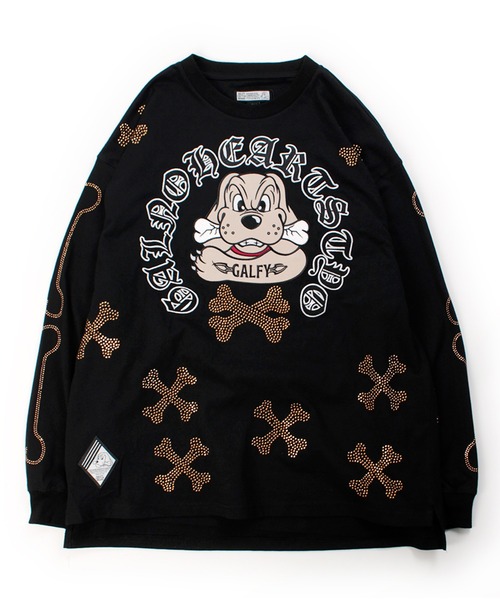 GALFY(ガルフィー)の「【GALFY/ガルフィー】ピカピカ骨骨ロンTee(Tシャツ/カットソー・メンズ・ブラック/ホワイト/グレイッシュベージュ・XL/L/M)」の5枚目の写真
