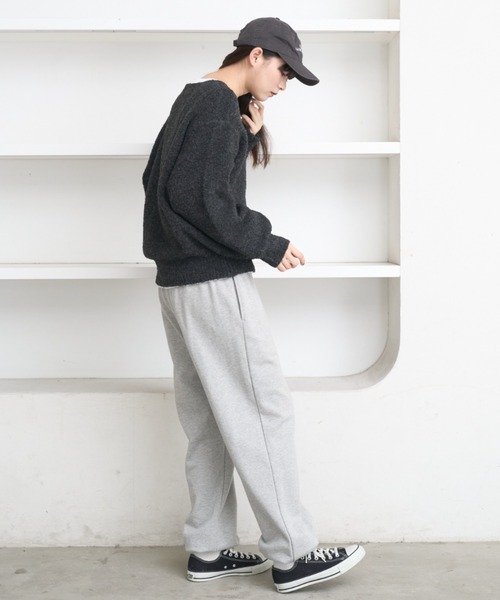 flaner(フラネ)の「Loose boucle knit / ルーズブークレニット(ニット/セーター・レディース・チャコールグレー/ブラウン・MEDIUM/LARGE)」の19枚目の写真