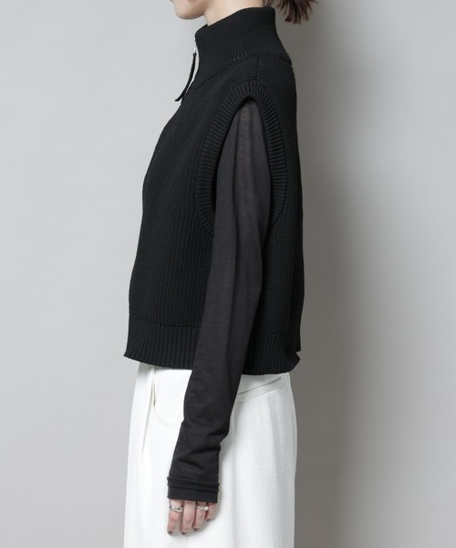 ダブルジップアップドライバーズニットベスト（ベスト）｜NANO