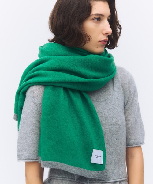 elegancese（エレガンセーゼ）の「【elegancese】Mesh cashmere stole（ストール/ショール・レディース・グリーン/ブラウン/ライトグレー/ホワイト/オレンジ/チャコールグレー・FREE）」の5枚目の写真