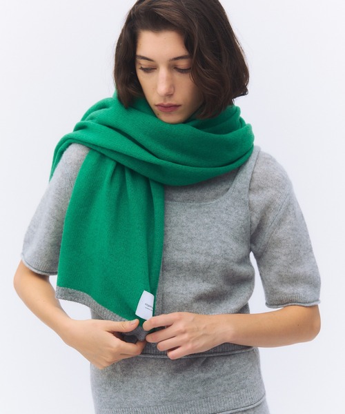 elegancese（エレガンセーゼ）の「【elegancese】Mesh cashmere stole（ストール/ショール・レディース・グリーン/ブラウン/ライトグレー/ホワイト/オレンジ/チャコールグレー・FREE）」の13枚目の写真