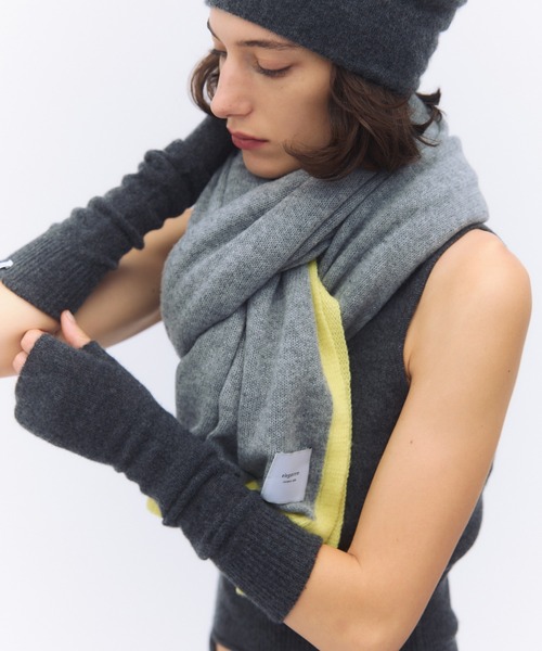 elegancese（エレガンセーゼ）の「【elegancese】Mesh cashmere stole（ストール/ショール・レディース・グリーン/ブラウン/ライトグレー/ホワイト/オレンジ/チャコールグレー・FREE）」の17枚目の写真