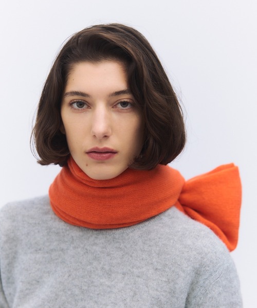 elegancese（エレガンセーゼ）の「【elegancese】Mesh cashmere stole（ストール/ショール・レディース・グリーン/ブラウン/ライトグレー/ホワイト/オレンジ/チャコールグレー・FREE）」の7枚目の写真