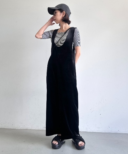 coca(coca)(コカ)の「ベロアオールインワン(つなぎ/オールインワン・レディース・ブラック/ブラウン・M/L)」の10枚目の写真