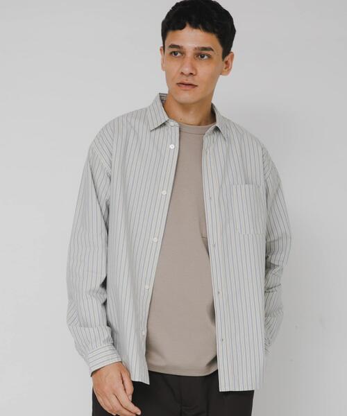 URBAN RESEARCH Sonny Label（アーバンリサーチサニーレーベル）の「高密度タイプライターレギュラーシャツ（シャツ/ブラウス・メンズ・ホワイト/ベージュ系その他/ネイビー/ブルー系その他/カーキ・MEDIUM/LARGE/X-LARGE）」の3枚目の写真