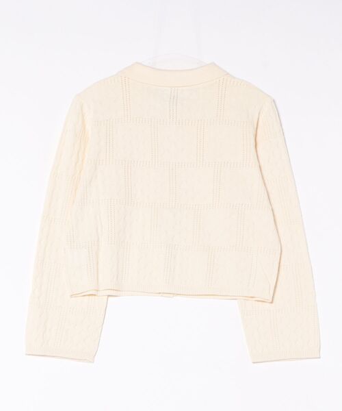 flower（フラワー）の「レーシーポロトップ2（ニット/セーター・レディース・アイボリー/オレンジ・FREE）」の8枚目の写真
