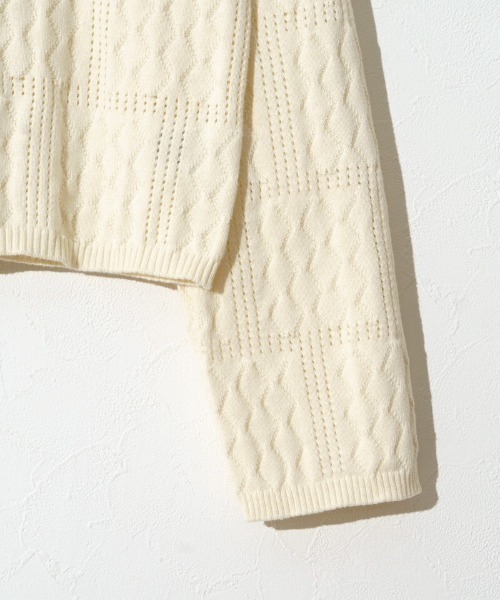 flower（フラワー）の「レーシーポロトップ2（ニット/セーター・レディース・アイボリー/オレンジ・FREE）」の17枚目の写真