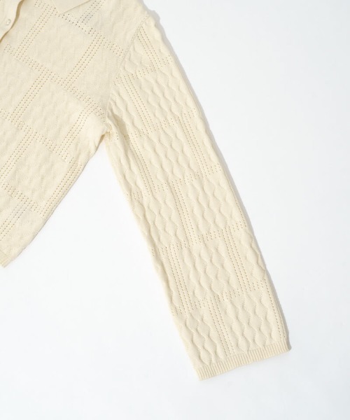 flower（フラワー）の「レーシーポロトップ2（ニット/セーター・レディース・アイボリー/オレンジ・FREE）」の18枚目の写真