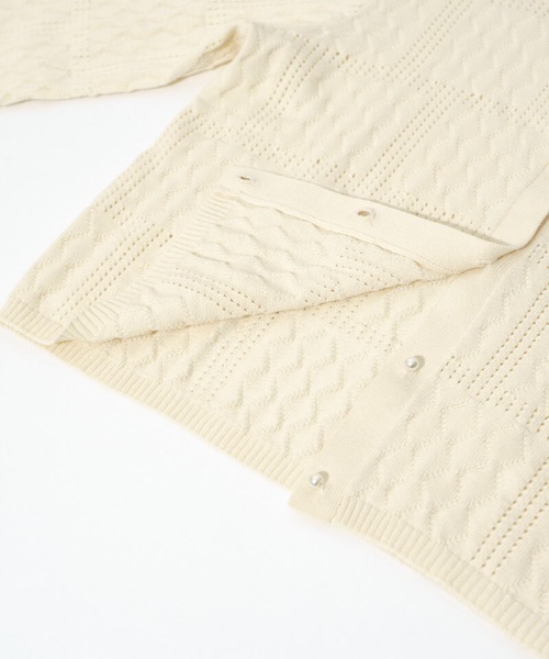 flower（フラワー）の「レーシーポロトップ2（ニット/セーター・レディース・アイボリー/オレンジ・FREE）」の19枚目の写真