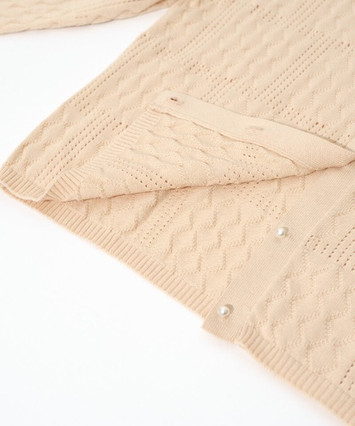 flower（フラワー）の「レーシーポロトップ2（ニット/セーター・レディース・アイボリー/オレンジ・FREE）」の3枚目の写真