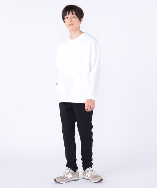SHIPS（シップス）の「SHIPS KIDS:140～160cm /ファスナー ポケット付き ロング スリーブ Tシャツ（Tシャツ/カットソー・キッズ・ホワイト/ブルー・140/150/160）」の5枚目の写真