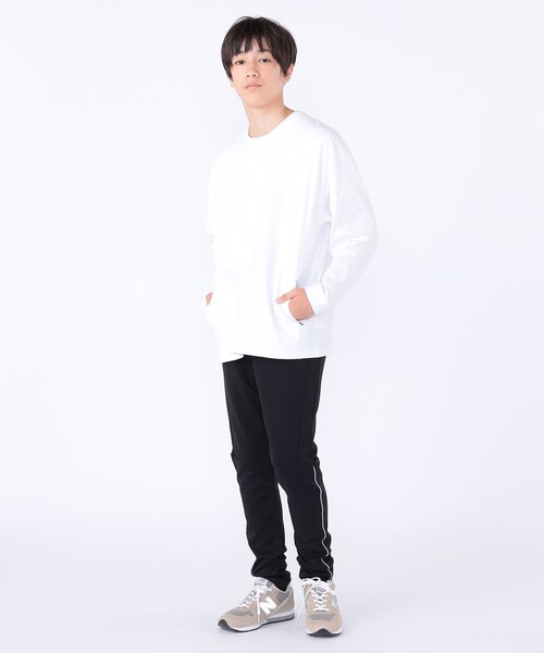 SHIPS（シップス）の「SHIPS KIDS:140～160cm /ファスナー ポケット付き ロング スリーブ Tシャツ（Tシャツ/カットソー・キッズ・ホワイト/ブルー・140/150/160）」の6枚目の写真