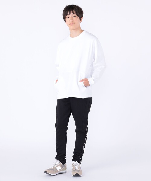 SHIPS（シップス）の「SHIPS KIDS:140～160cm /ファスナー ポケット付き ロング スリーブ Tシャツ（Tシャツ/カットソー・キッズ・ホワイト/ブルー・140/150/160）」の7枚目の写真